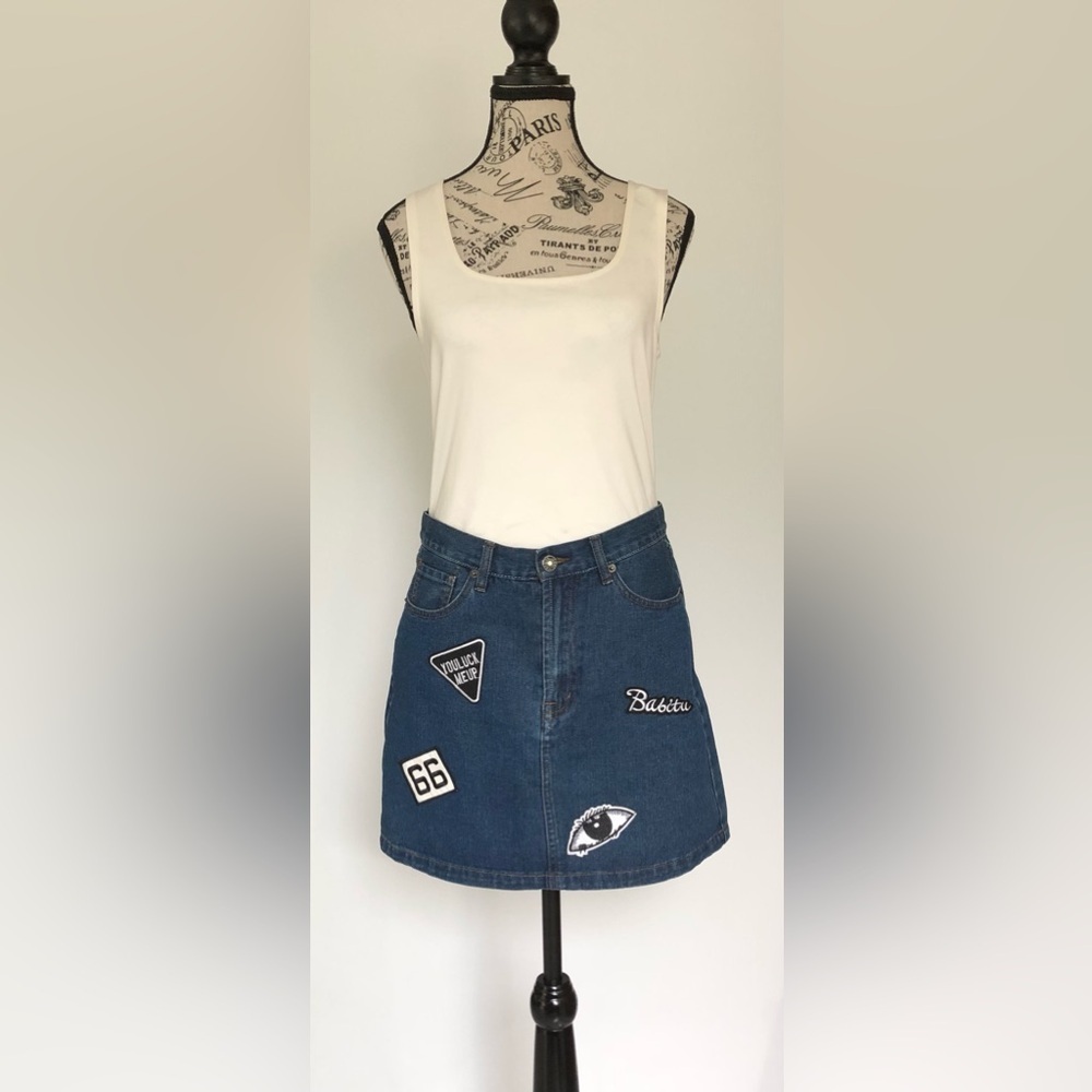 Topfeeling Ladies Blue Jean Skirt Size Medium